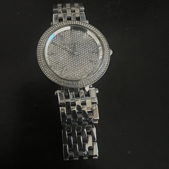 Michael Kors Silver Crystal-Embellished Watch - Picture 1 of 1